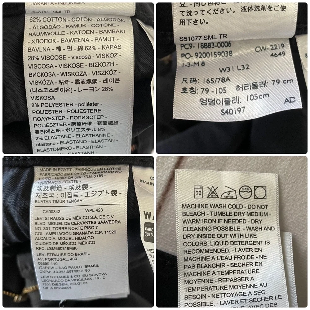 Levi’s Premium 724 High Rise Slim Straight Jeans Women’s 31 Black Stretch Chic - Picture 15 of 15